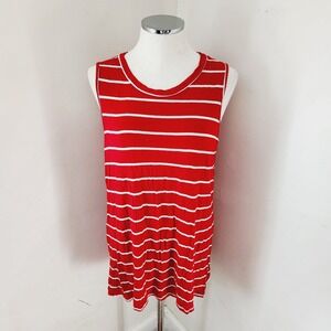 Agnes & Dora Red Striped Tunic Women's Size Large